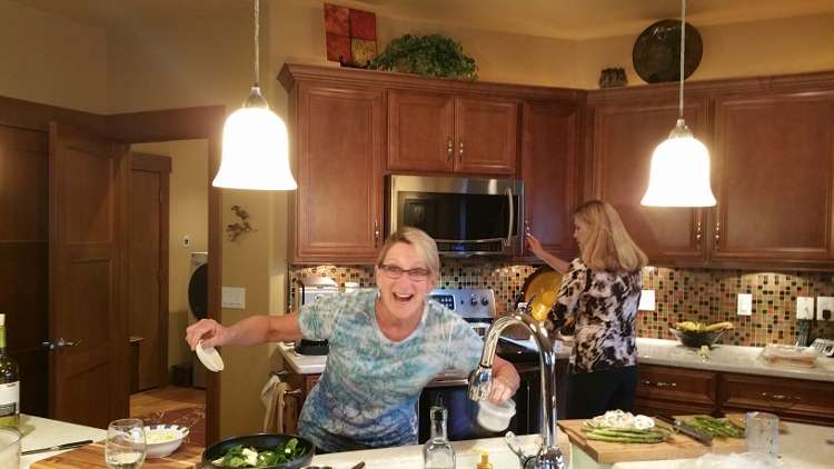 at Karen's house